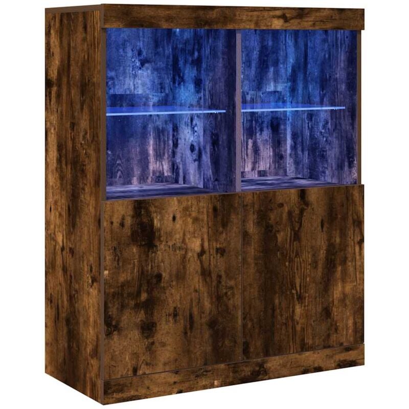 foto del prodotto credenza rovere fumo 81x37x100 cm in legno multistrato vidaxl