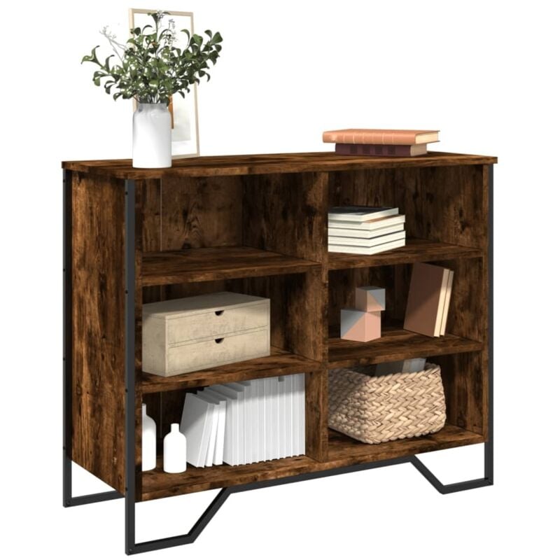 foto del prodotto credenza rovere fumo 91x35,5x74,5 cm in legno multistrato vidaxl