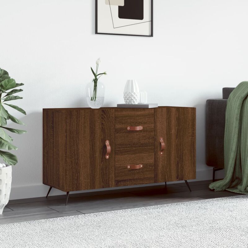 foto del prodotto credenza rovere marrone 100x36x60 cm in legno multistrato vidaxl