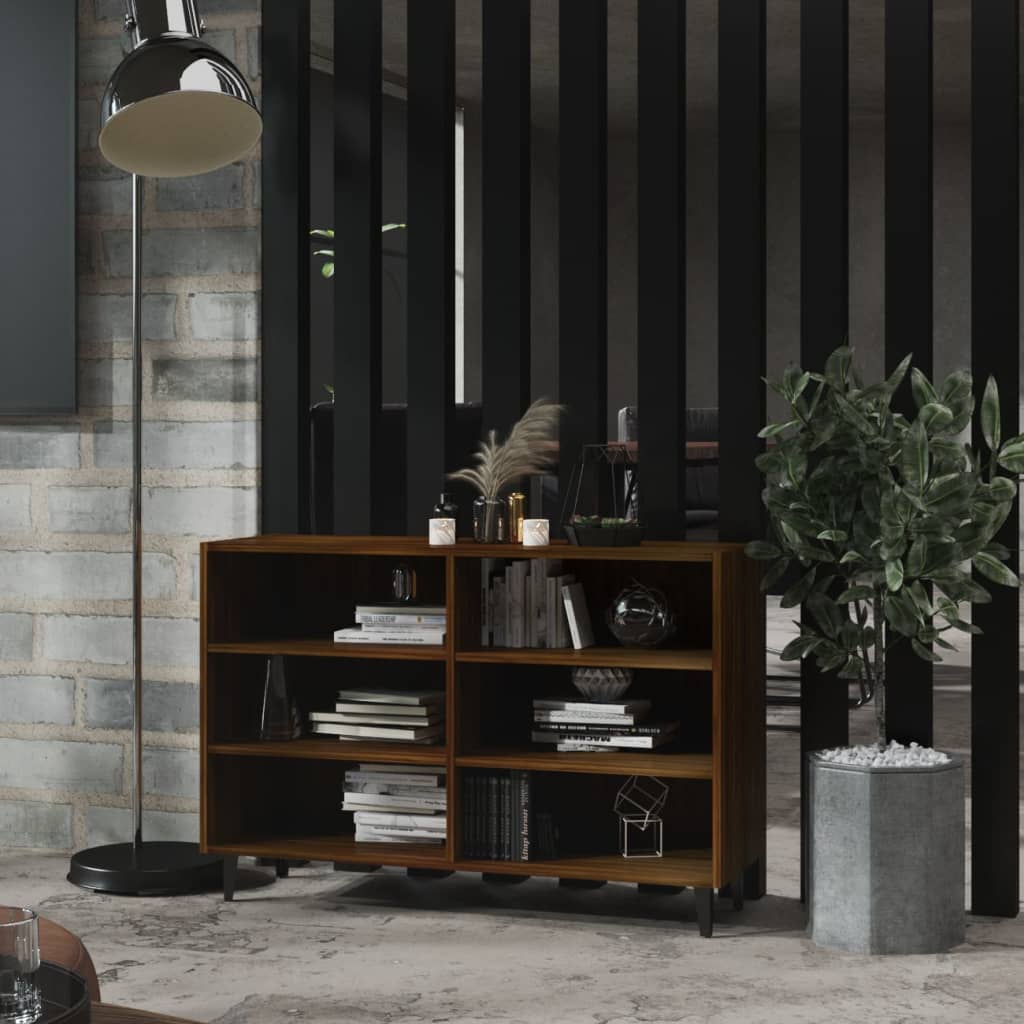 foto del prodotto credenza rovere marrone 103,5x35x70 cm in truciolato cod mxl 19640