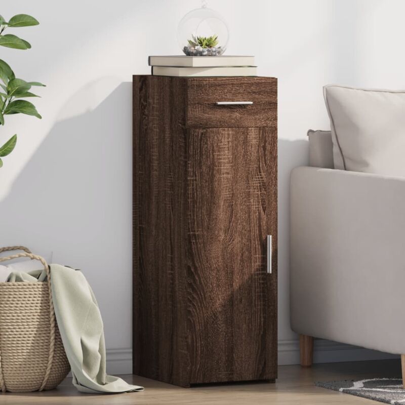 foto del prodotto credenza rovere marrone 30x42,5x93 cm in legno multistrato vidaxl