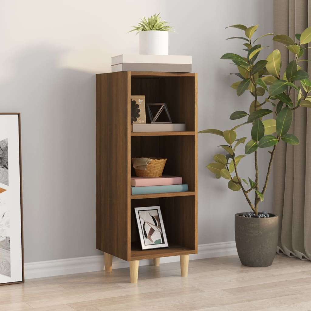foto del prodotto credenza rovere marrone 34,5x32,5x90 cm in legno multistrato cod mxl 26741