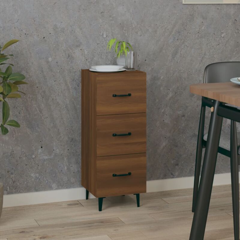 foto del prodotto credenza rovere marrone 34,5x34x90 cm in legno multistrato vidaxl