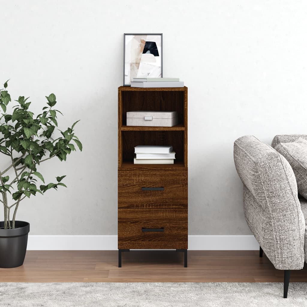 foto del prodotto credenza rovere marrone 34,5x34x90 cm in legno multistratocod mxl 105130