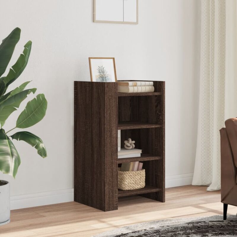 foto del prodotto credenza rovere marrone 45x35x75 cm in legno multistrato vidaxl