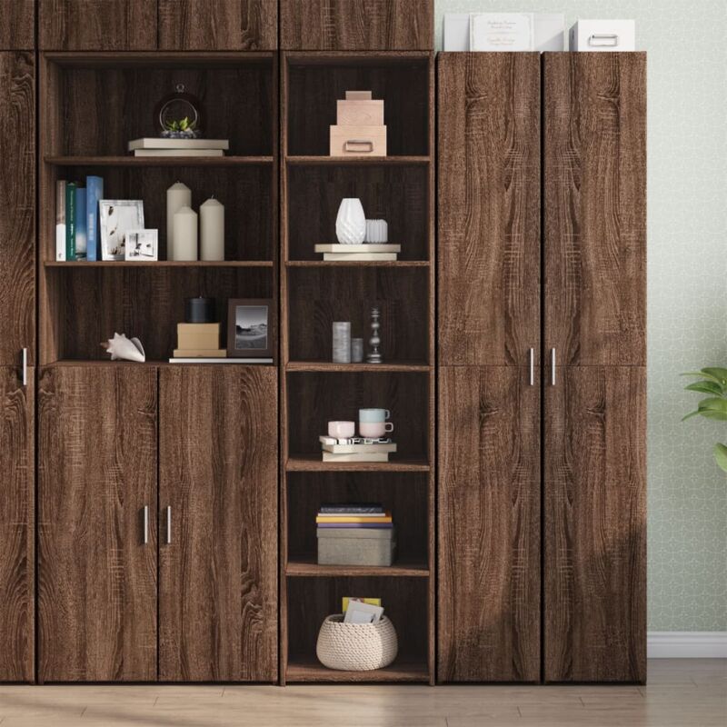 foto del prodotto credenza rovere marrone 45x41x185 cm in legno multistrato vidaxl