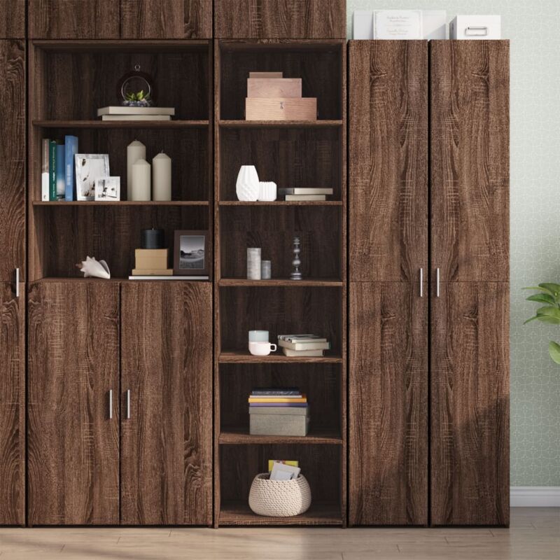 foto del prodotto credenza rovere marrone 50x41x185 in legno multistrato vidaxl