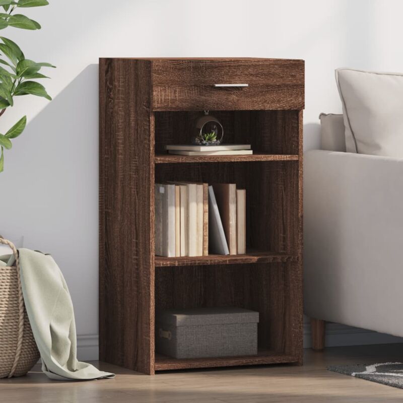 foto del prodotto credenza rovere marrone 50x42,5x93 cm in legno multistrato vidaxl