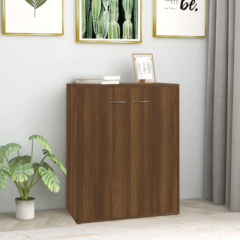 foto del prodotto credenza rovere marrone 60x30x75 cm in legno multistrato vidaxl