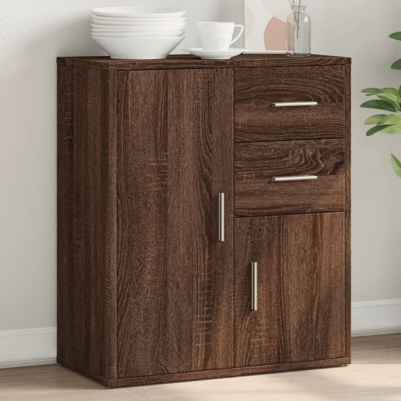 foto del prodotto credenza rovere marrone 60x31x70 cm in legno multistrato vidaxl