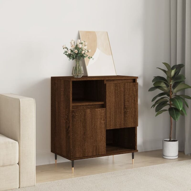 foto del prodotto credenza rovere marrone 60x35x70 cm in legno multistrato vidaxl