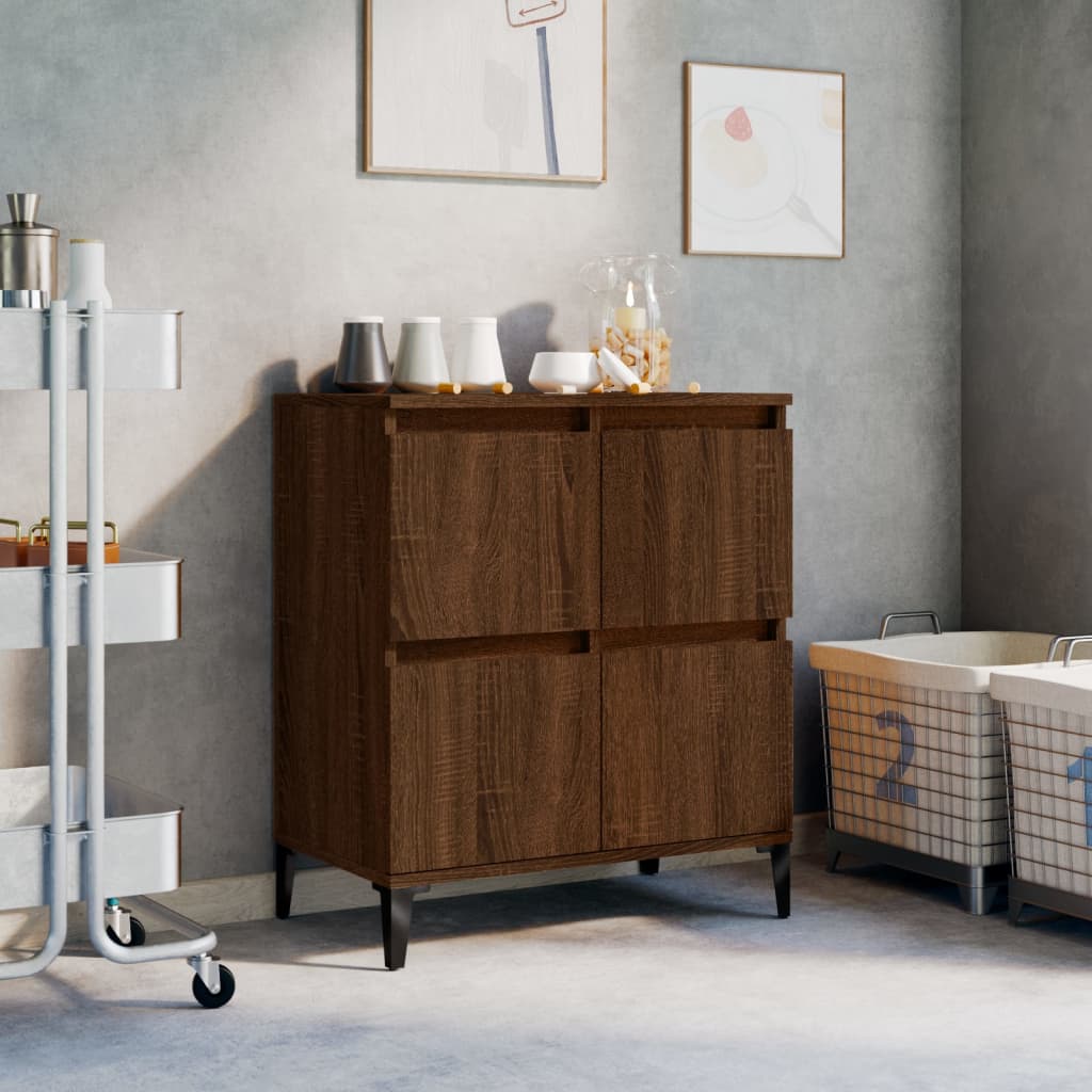 foto del prodotto credenza rovere marrone 60x35x70 cm in legno multistratocod mxl 79423