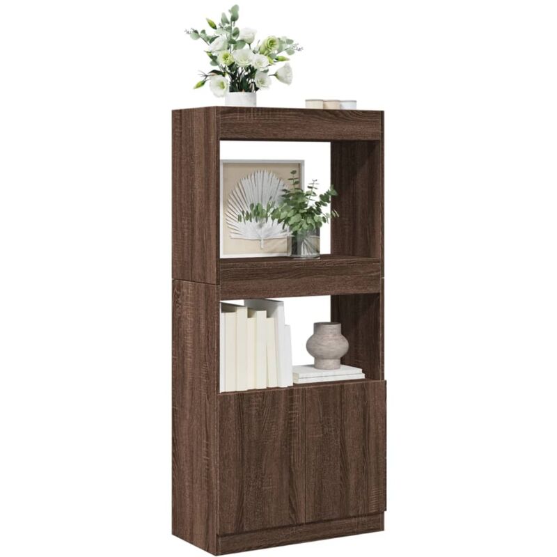 foto del prodotto credenza rovere marrone 63x33x140 cm in truciolato vidaxl