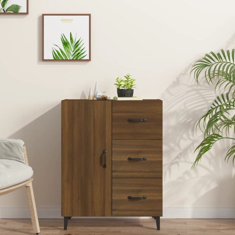 foto del prodotto credenza rovere marrone 69,5x34x90 cm in legno multistrato vidaxl