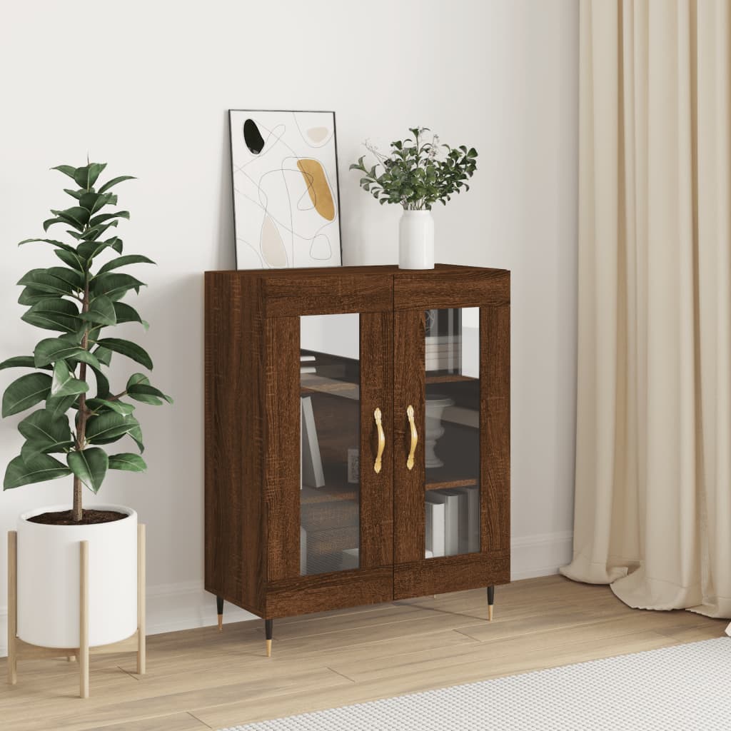 foto del prodotto credenza rovere marrone 69,5x34x90 cm in legno multistratocod mxl 104713