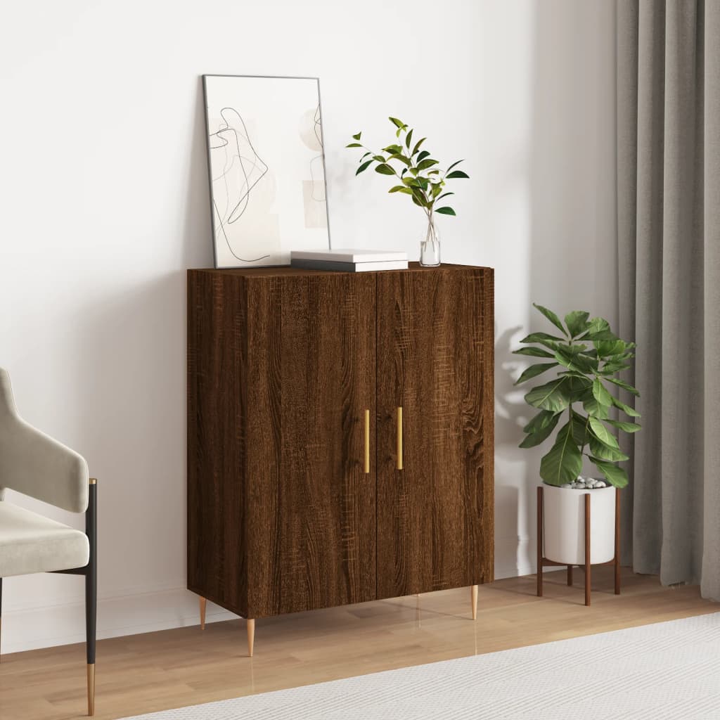 foto del prodotto credenza rovere marrone 69,5x34x90 cm in legno multistratocod mxl 129359