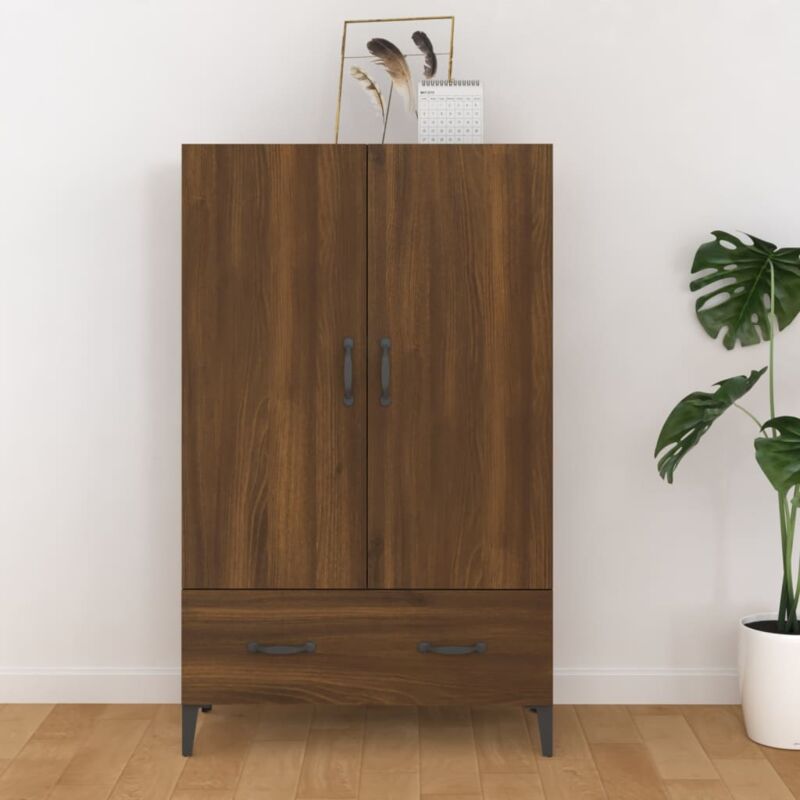 foto del prodotto credenza rovere marrone 70x31x115 cm in legno multistrato vidaxl