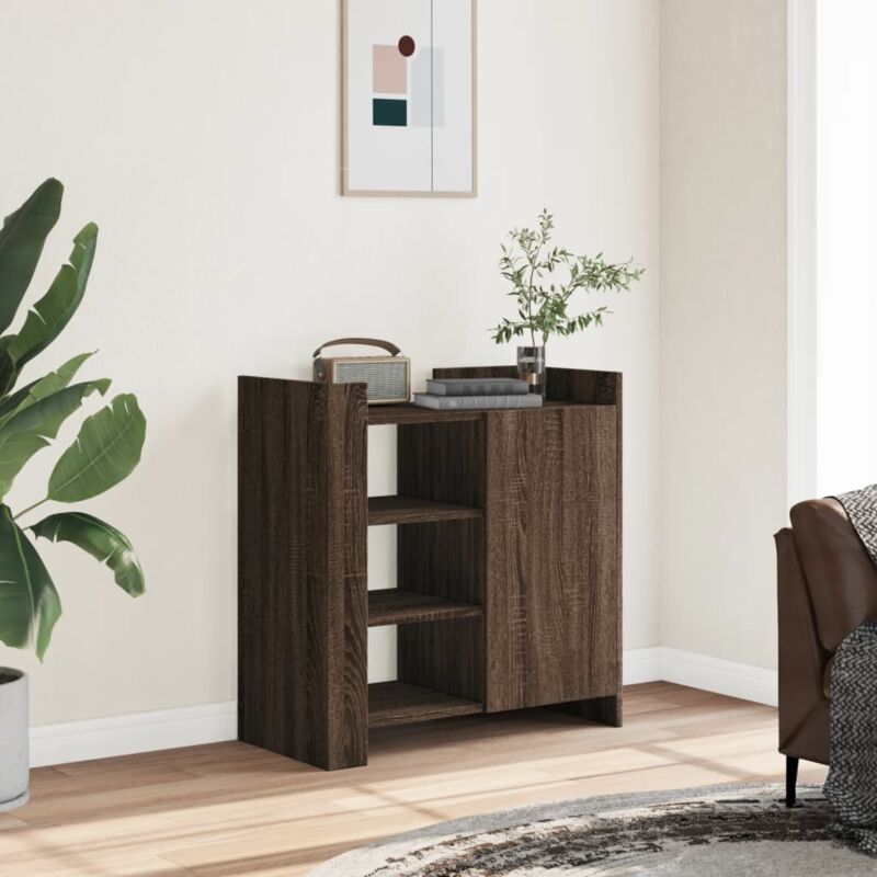 foto del prodotto credenza rovere marrone 73,5x35x75 cm in legno multistrato vidaxl