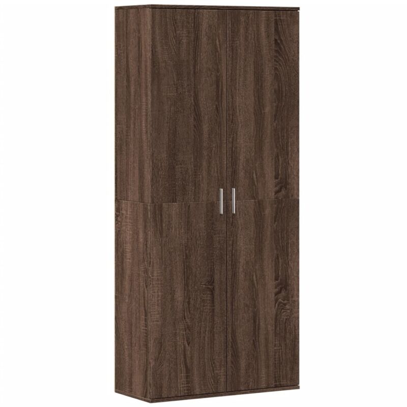 foto del prodotto credenza rovere marrone 80x35x180 cm in legno multistrato vidaxl