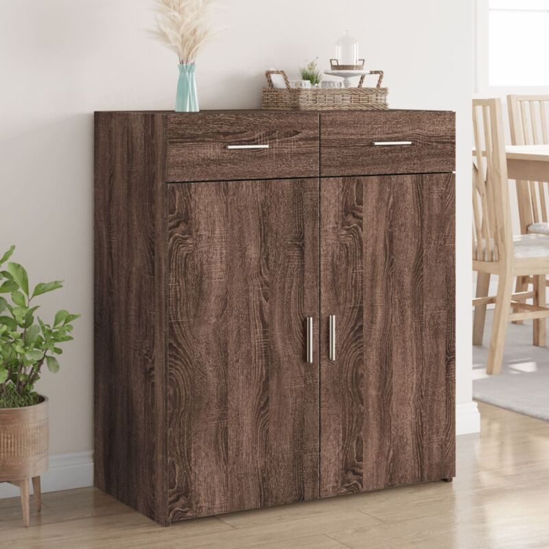 foto del prodotto credenza rovere marrone 80x42,5x93 cm in legno multistrato vidaxl