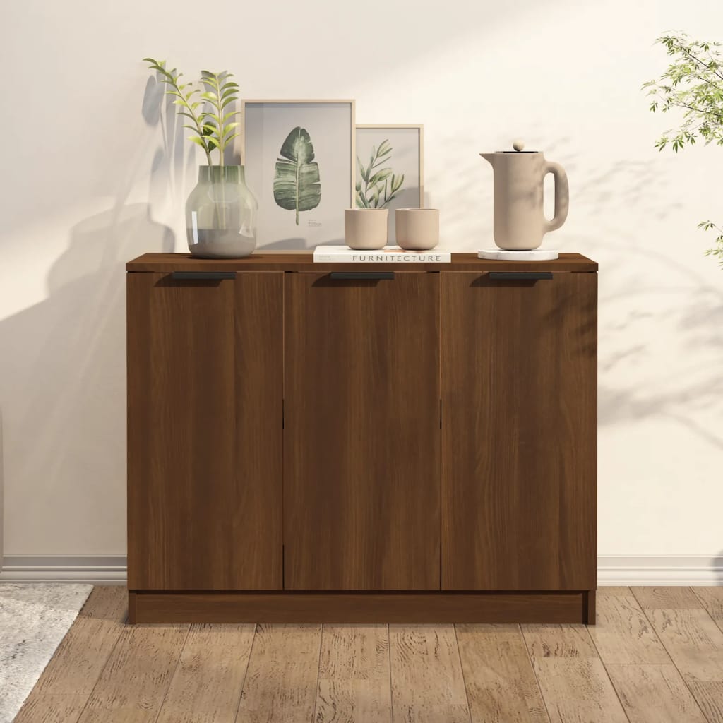 foto del prodotto credenza rovere marrone 90,5x30x70 cm in legno multistrato cod mxl 18586