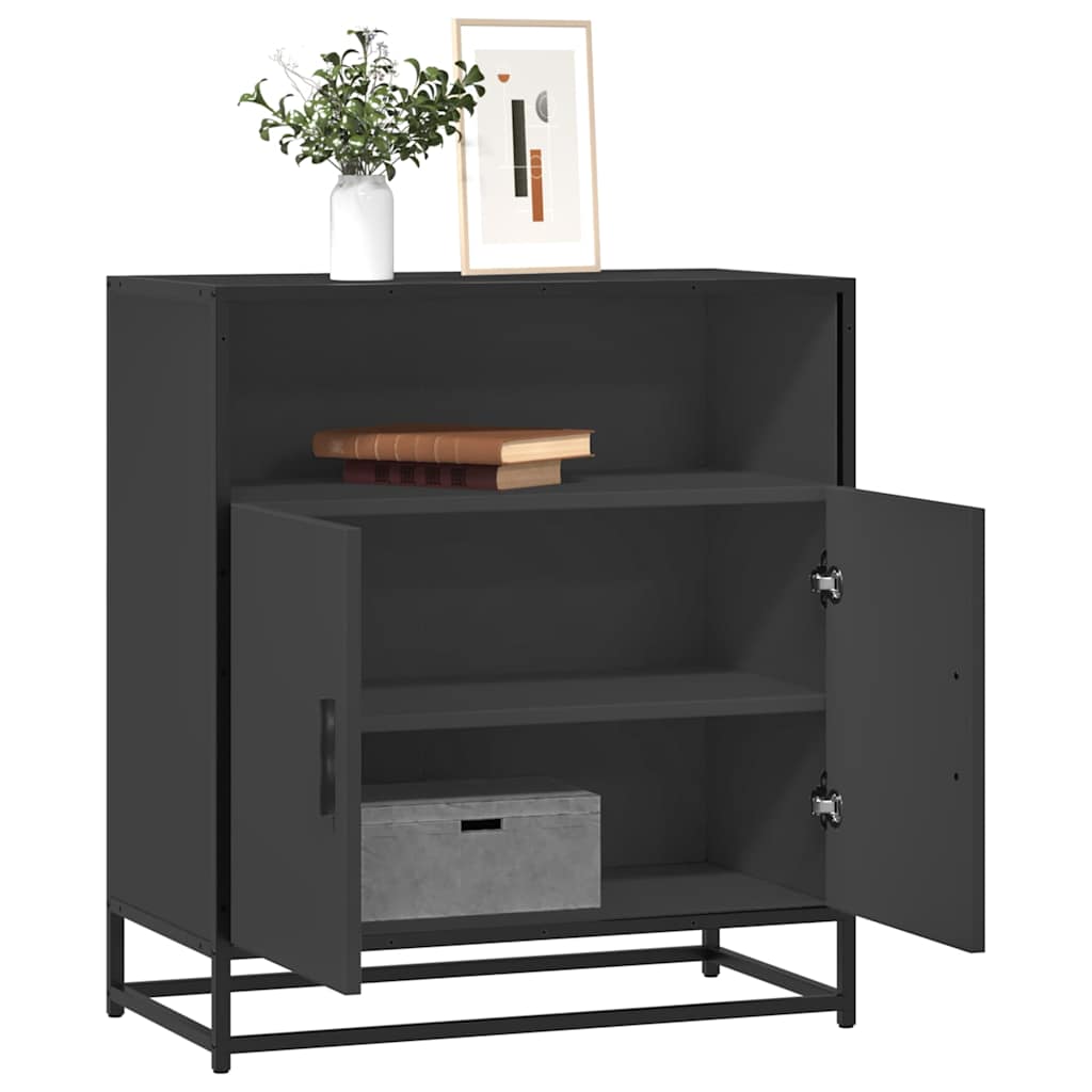 foto del prodotto credenza rovere nera 68x35x76 cm in legno multistrato