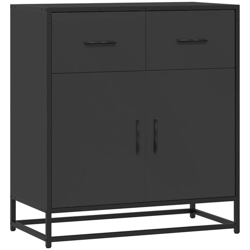 foto del prodotto credenza rovere nera 68x35x76 cm in legno multistrato vidaxl