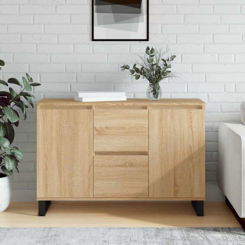 foto del prodotto credenza rovere sonoma 101,5x35x70 cm in legno multistrato vidaxl