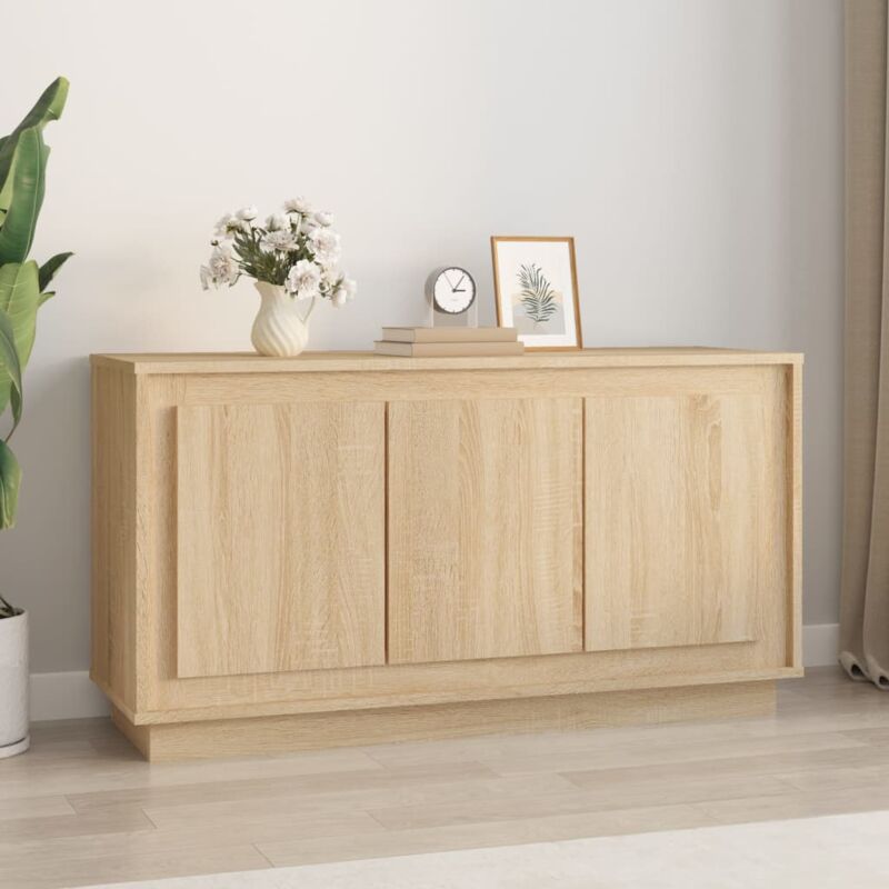 foto del prodotto credenza rovere sonoma 102x35x55 cm in legno multistrato vidaxl