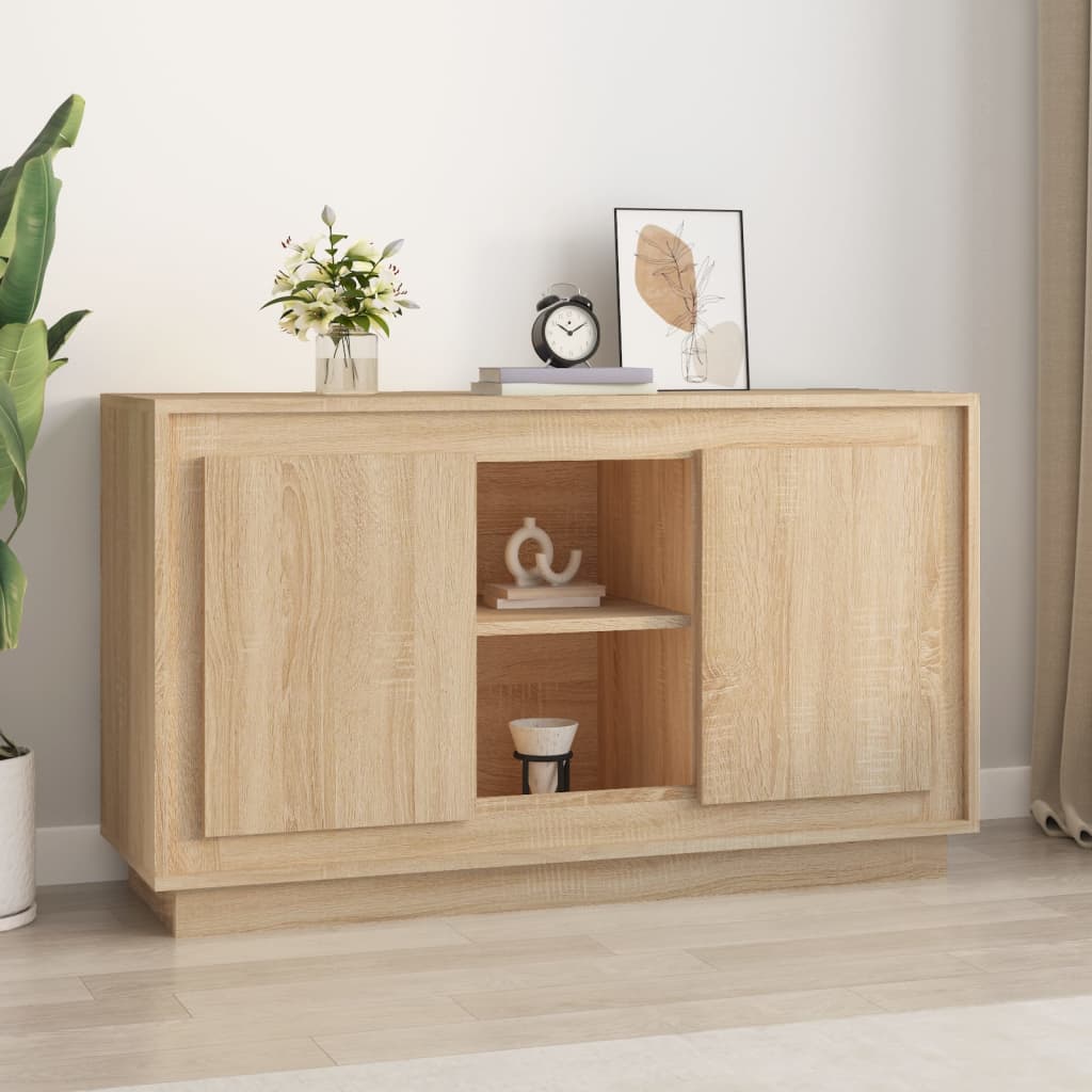 foto del prodotto credenza rovere sonoma 102x35x60 cm in legno multistratocod mxl 103774