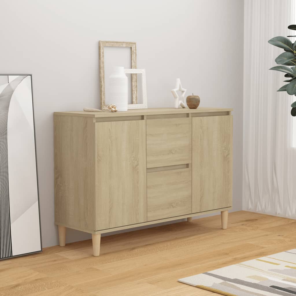 foto del prodotto credenza rovere sonoma 103,5x35x70 cm in truciolato cod mxl 15440
