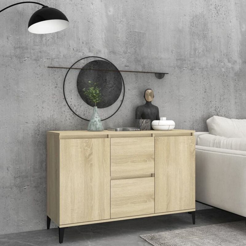 foto del prodotto credenza rovere sonoma 104x35x70 cm in legno multistrato vidaxl