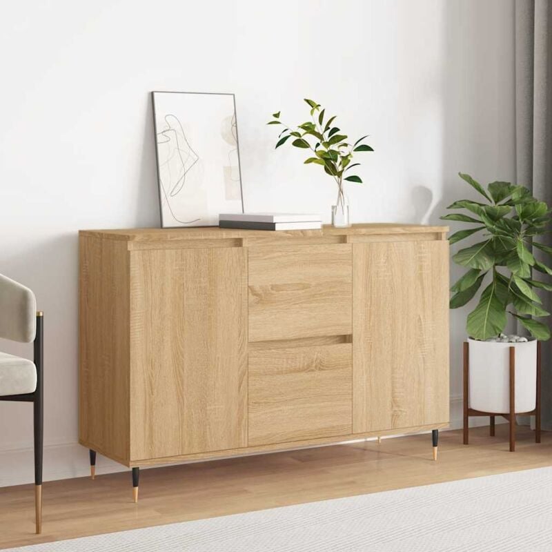 foto del prodotto credenza rovere sonoma 104x35x70 cm in legno multistrato vidaxl