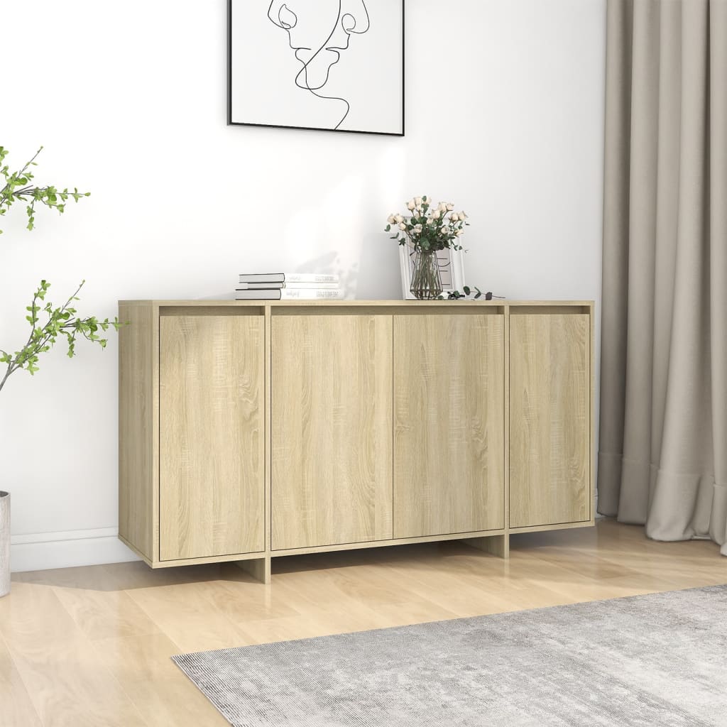foto del prodotto credenza rovere sonoma 135x41x75 cm in truciolato cod mxl 21121