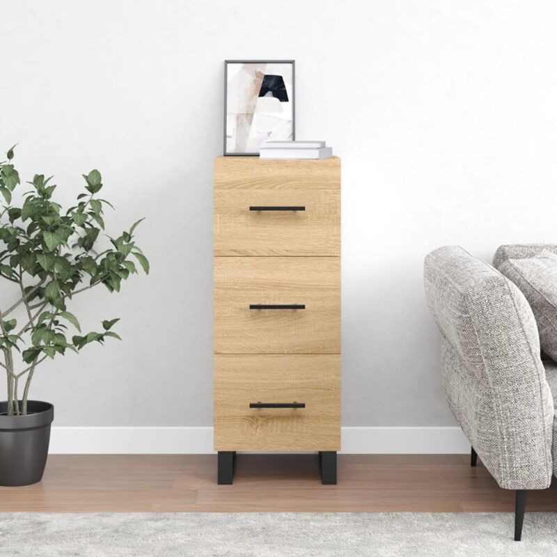foto del prodotto credenza rovere sonoma 34,5x34x90 cm in legno multistrato vidaxl