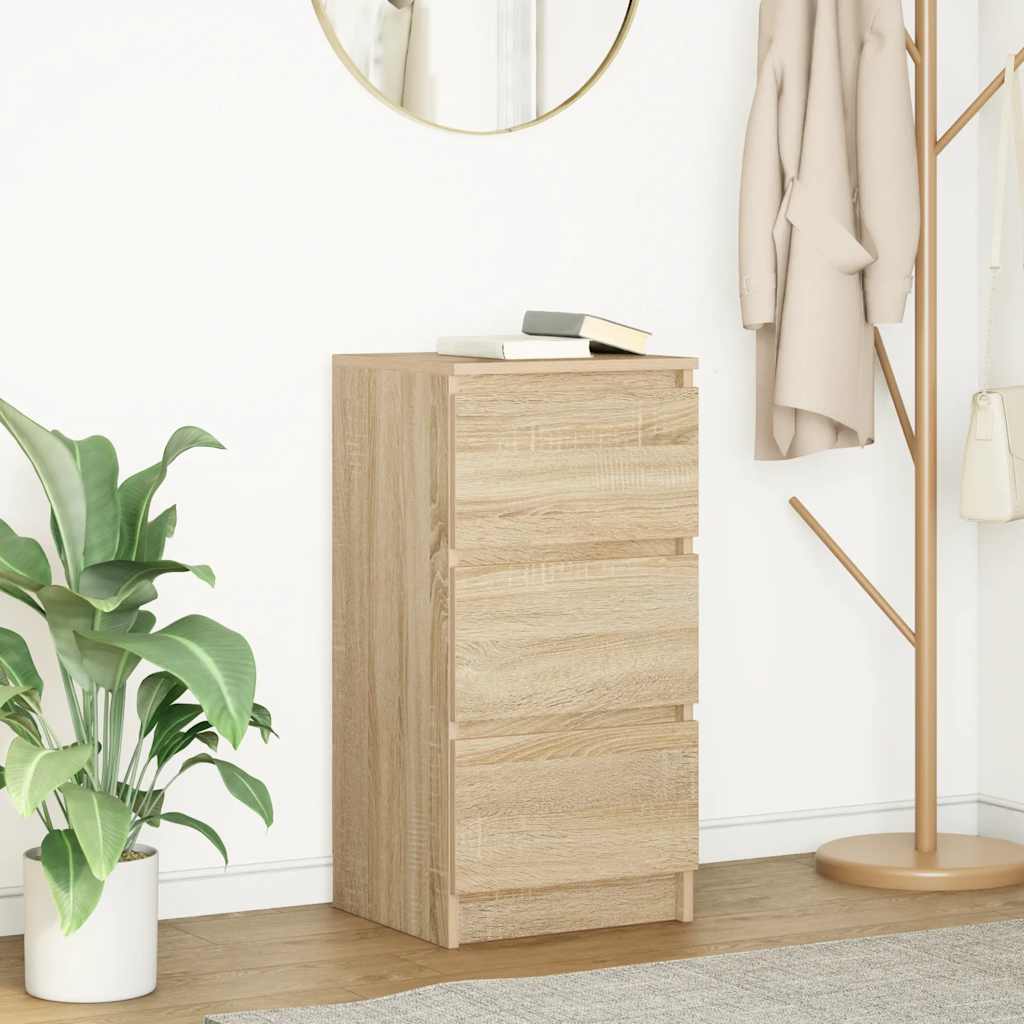 foto del prodotto credenza rovere sonoma 37,5x35x76 cm in legno multistrato