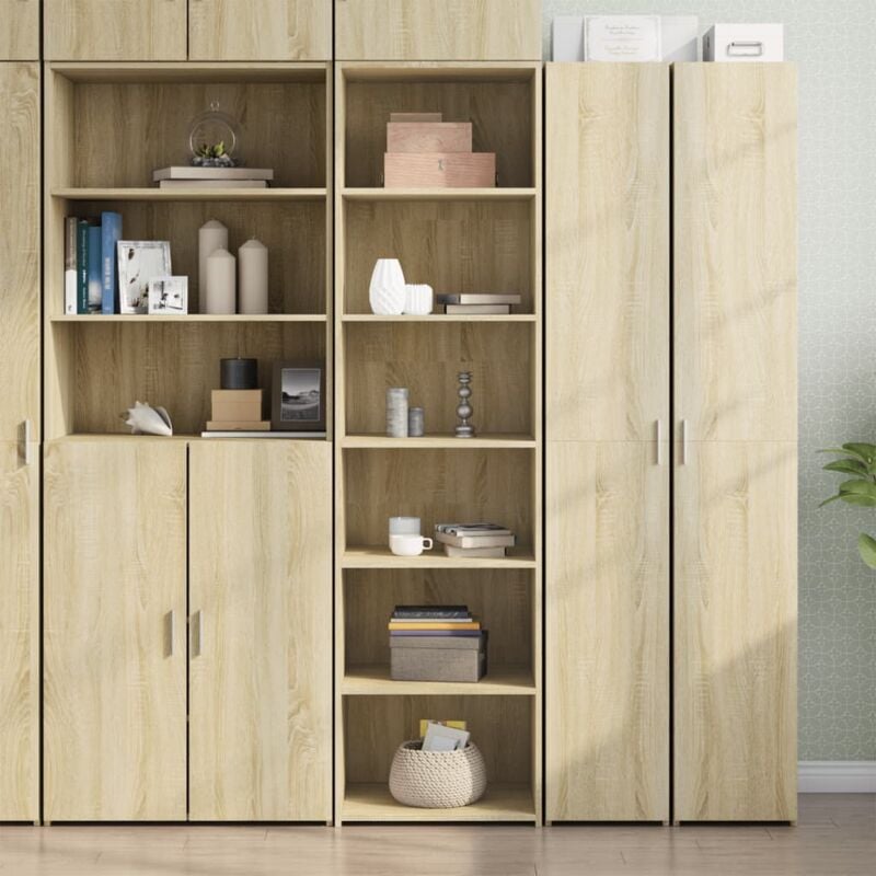foto del prodotto credenza rovere sonoma 50x41x185 in legno multistrato vidaxl