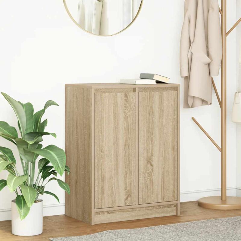 foto del prodotto credenza rovere sonoma 57x34x76 cm in legno multistrato vidaxl
