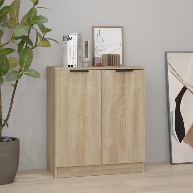 foto del prodotto credenza rovere sonoma 60x30x70 cm in legno tecnico vidaxl