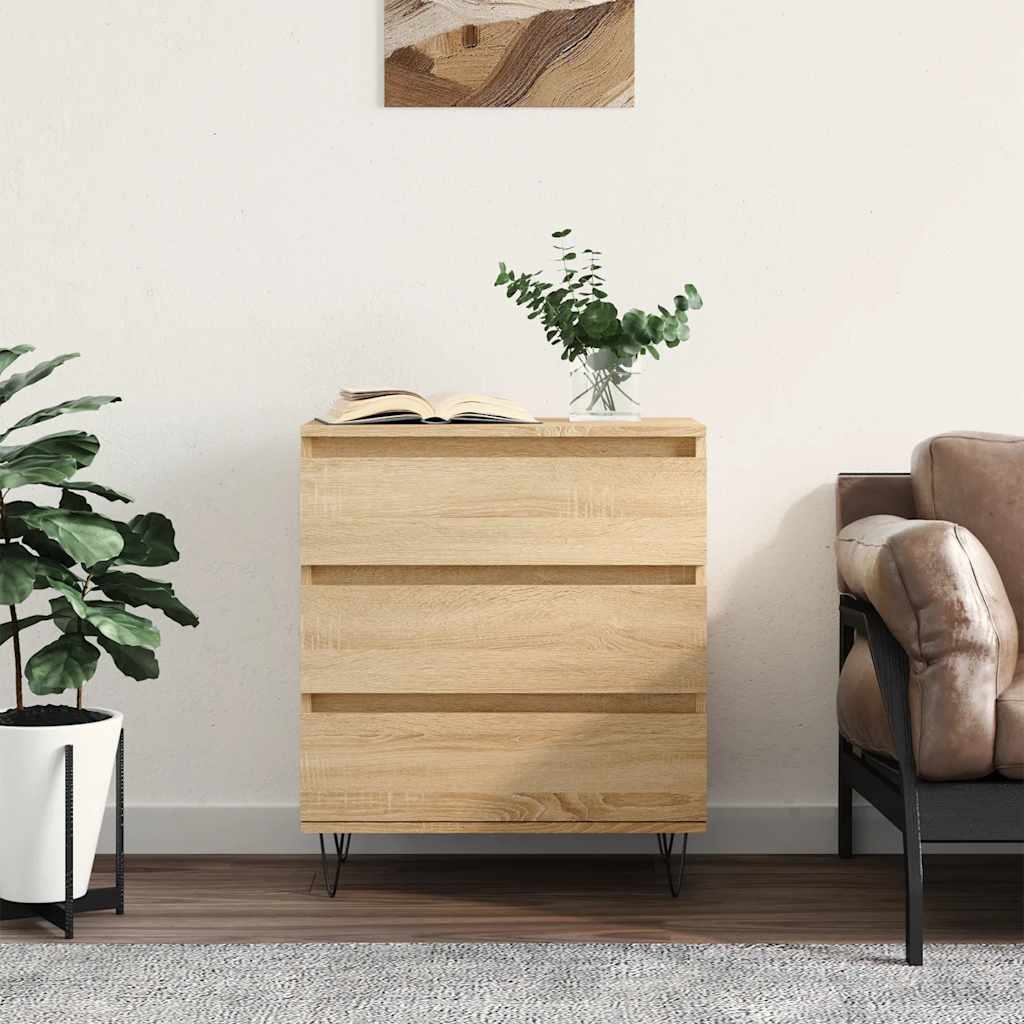 foto del prodotto credenza rovere sonoma 60x35x70 cm in legno multistrato