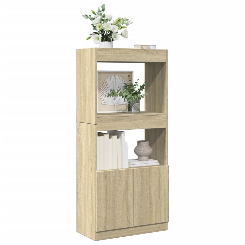 foto del prodotto credenza rovere sonoma 63x33x140 in truciolato