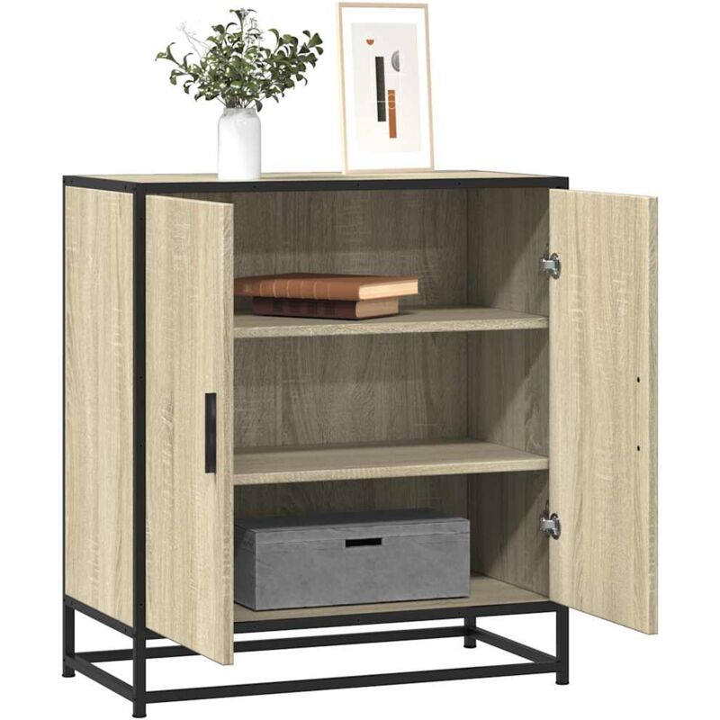 foto del prodotto credenza rovere sonoma 68x35x76 cm in truciolato vidaxl