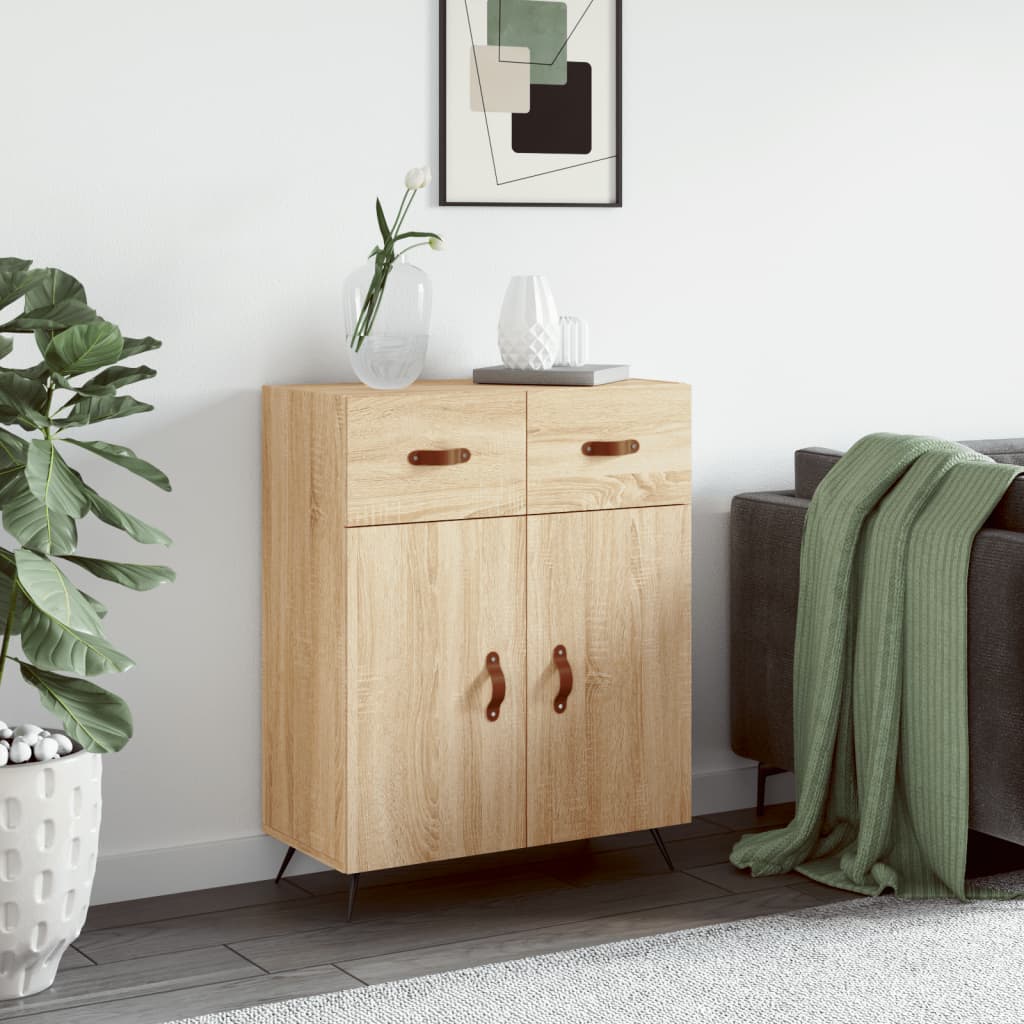 foto del prodotto credenza rovere sonoma 69,5x34x90 cm in legno multistratocod mxl 104423