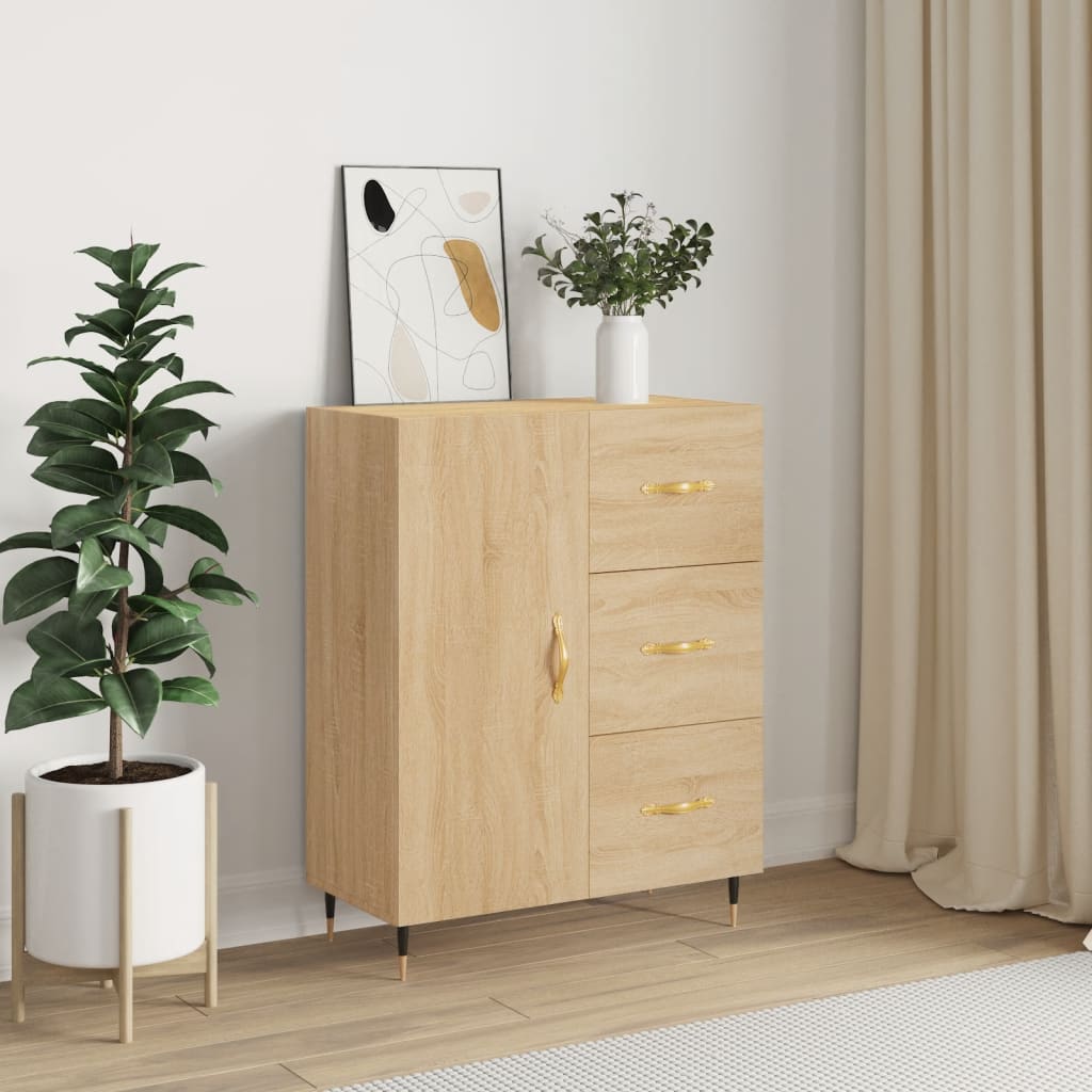 foto del prodotto credenza rovere sonoma 69,5x34x90 cm in legno multistratocod mxl 80472
