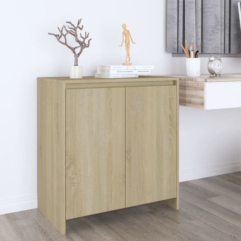 foto del prodotto credenza rovere sonoma 70x41x75 cm in legno multistrato vidaxl