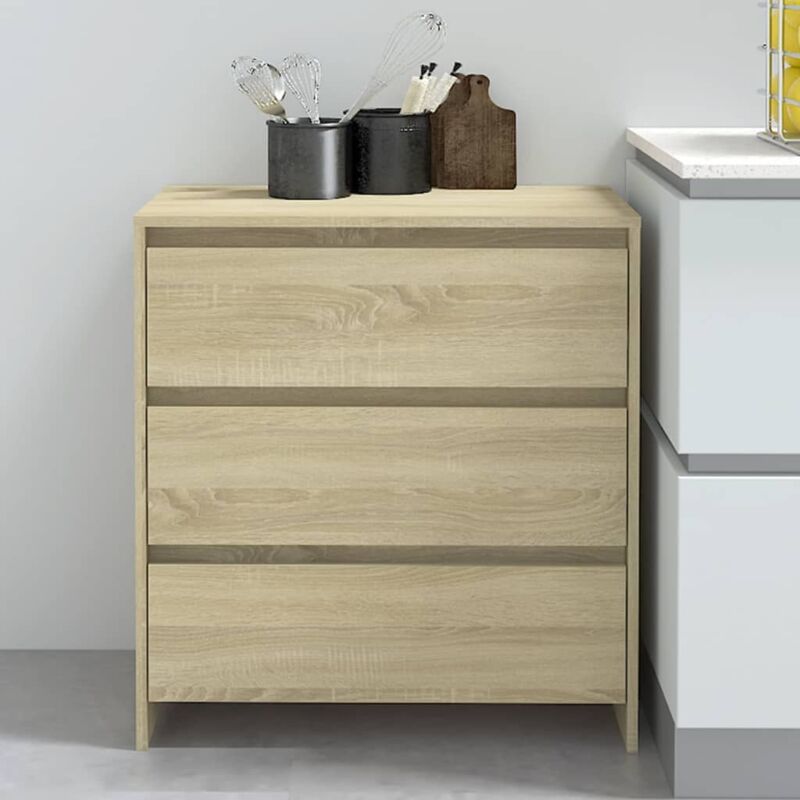 foto del prodotto credenza rovere sonoma 70x41x75 cm in truciolato vidaxl