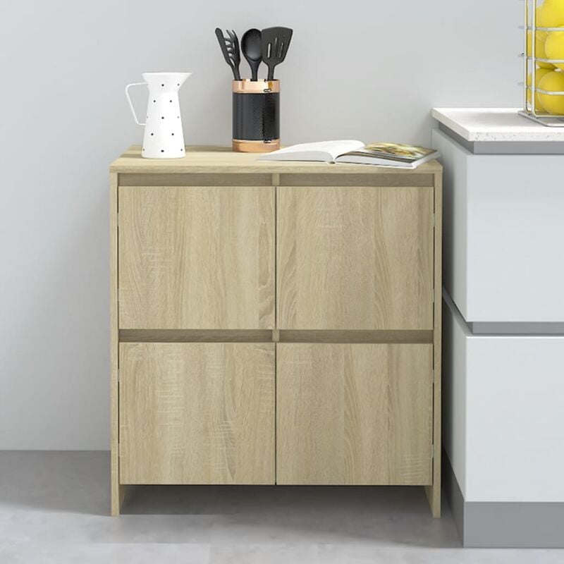 foto del prodotto credenza rovere sonoma 70x41x75 cm in truciolato vidaxl