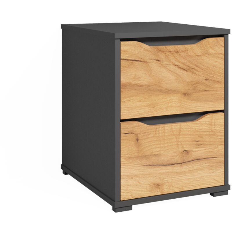 foto del prodotto credenza ruben, quercia dorata, 40 x 53.6 cm con cassetti vicco