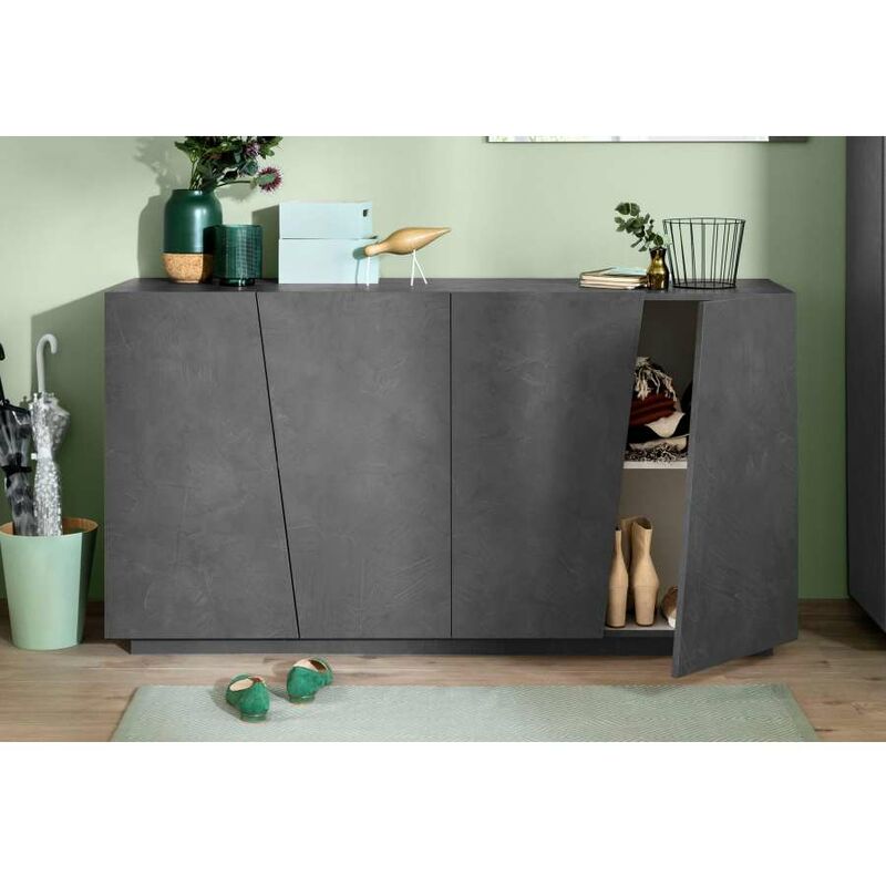 foto del prodotto credenza vega moderna 4 ante 160 battente ardesia