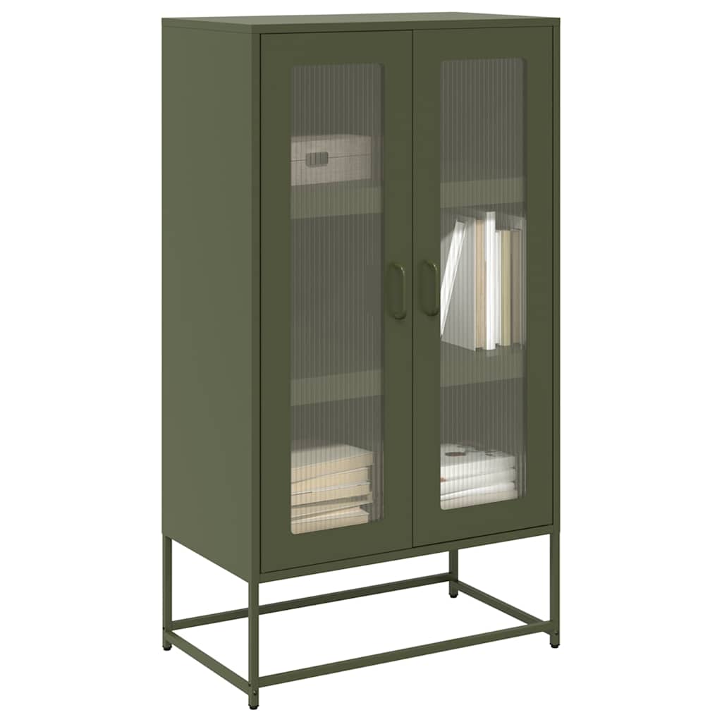 foto del prodotto credenza verde oliva 68x39x123 cm in acciaio